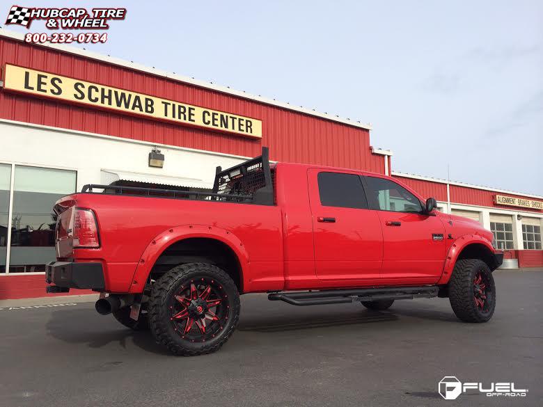 vehicle gallery/dodge ram fuel lethal d267 0X0  Black & Milled | Gloss Black Lip wheels and rims